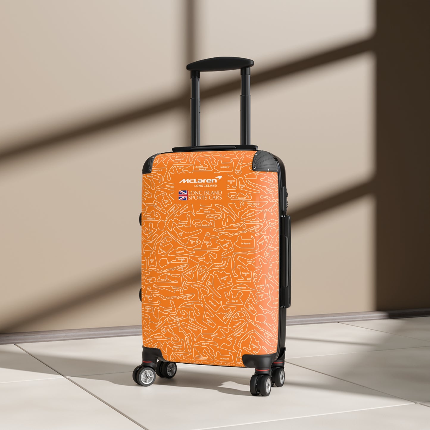 McLaren Long Island Orange Papaya F1 Racetrack Suitcase