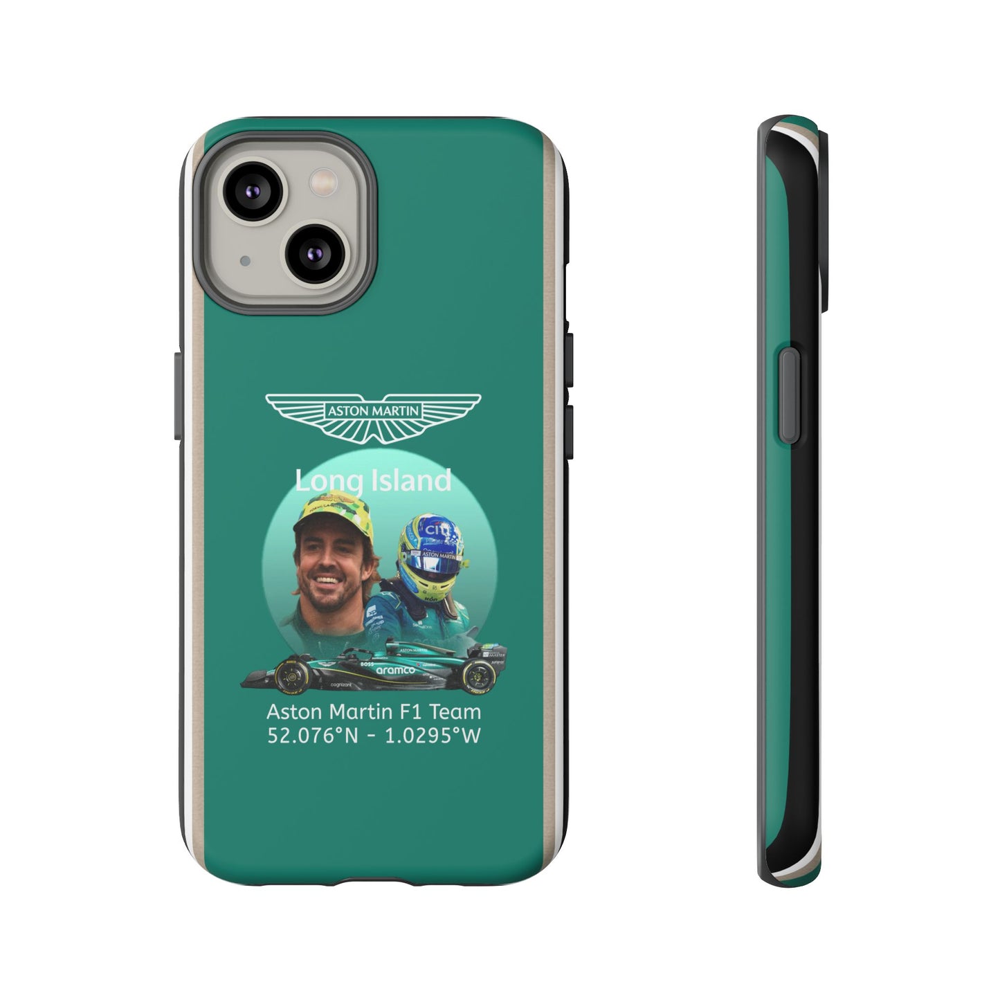 Aston Martin Long Island F1 inspired Fernando Alonso Impact-Resistant Phone Case - Sleek & Stylish