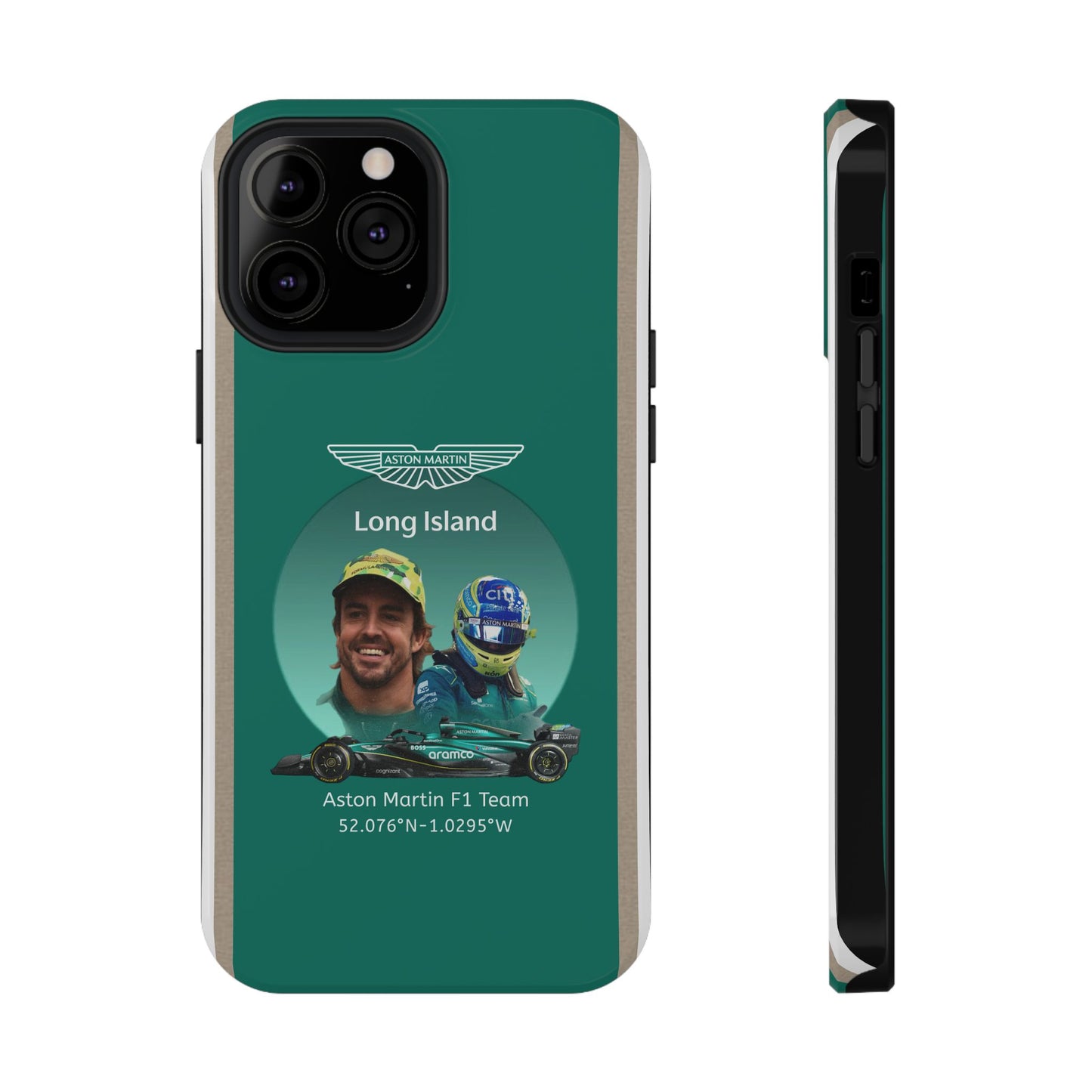 Aston Martin Long Island F1 inspired Fernando Alonso Impact-Resistant Phone Case - Sleek & Stylish