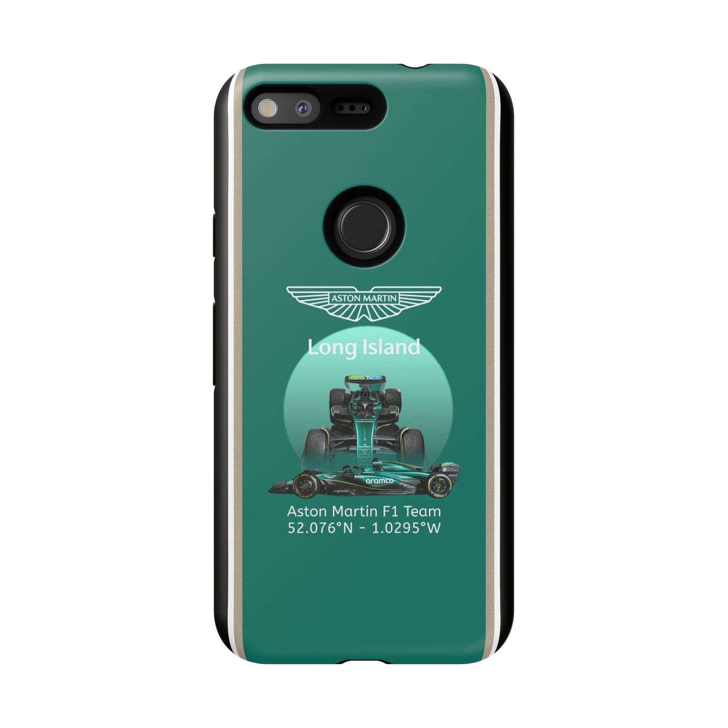 Aston Martin Long Island Formula 1 inspired Impact-Resistant Phone Case - Sleek & Stylish