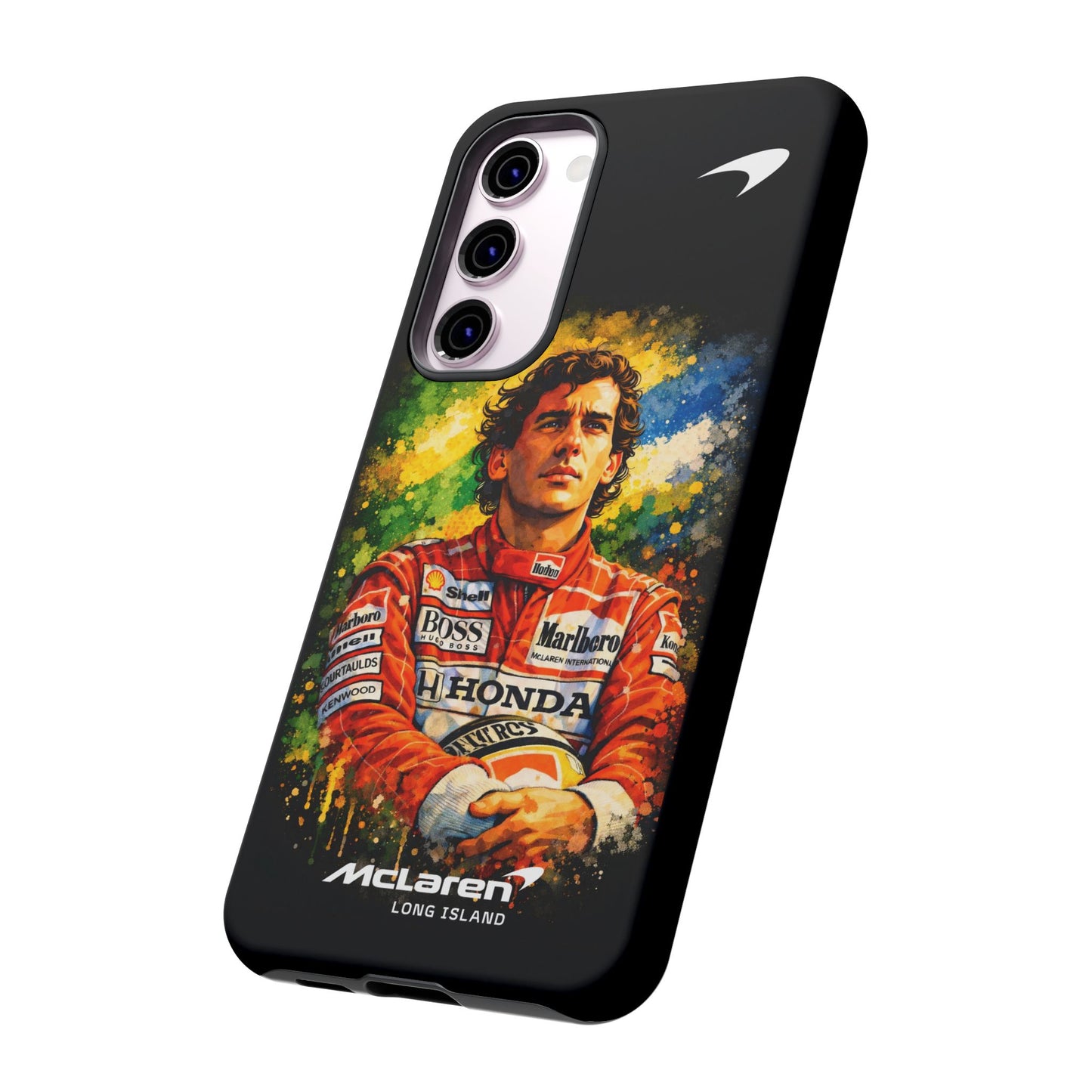 McLaren Long Island "Always Senna" Ayrton Senna Inspired Impact-Resistant Phone Case | Durable Protection for Car Enthusiasts