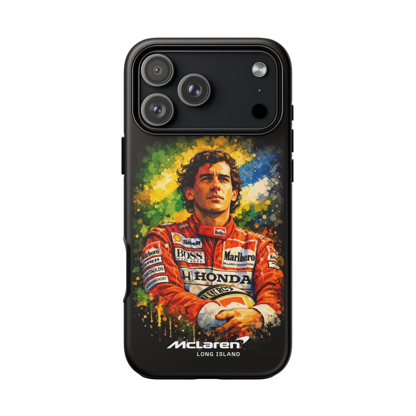 McLaren Long Island "Always Senna" Ayrton Senna Inspired Impact-Resistant Phone Case | Durable Protection for Car Enthusiasts