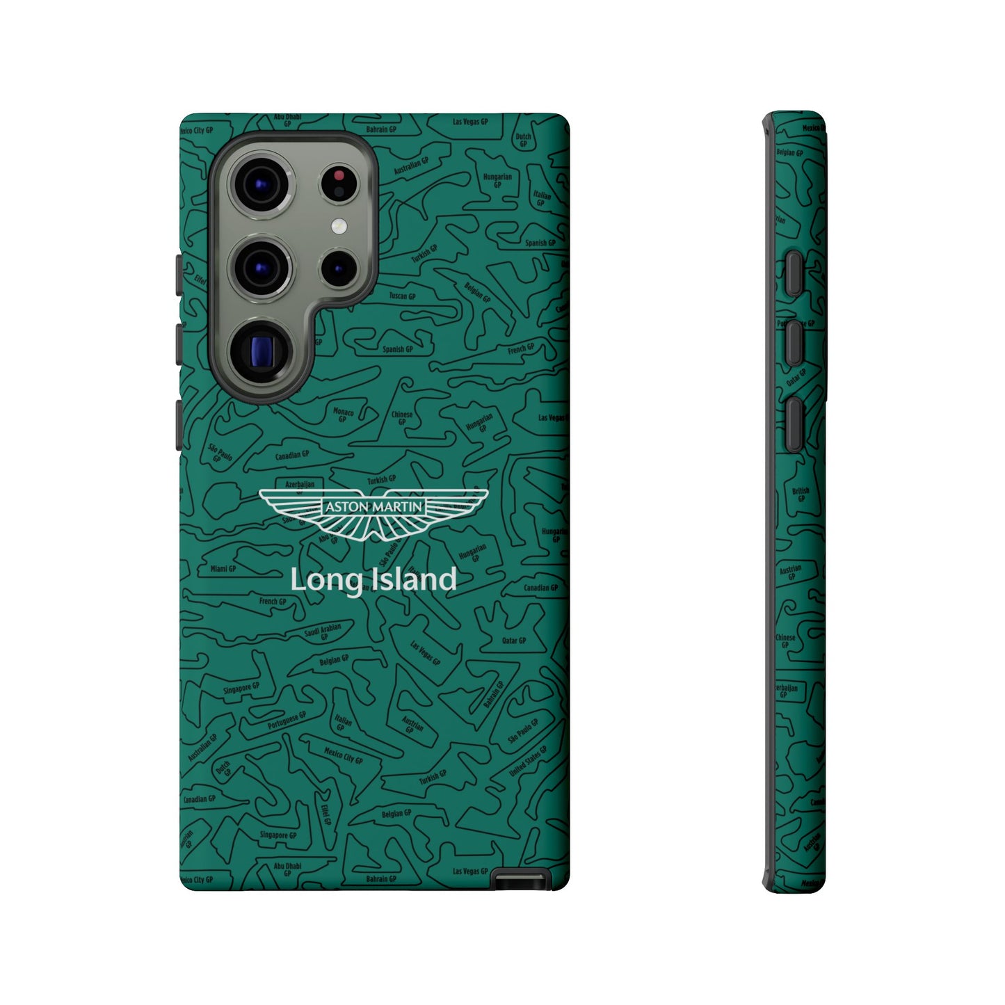 Aston Martin Long Island F1 race Track Inspired Impact-Resistant Phone Case