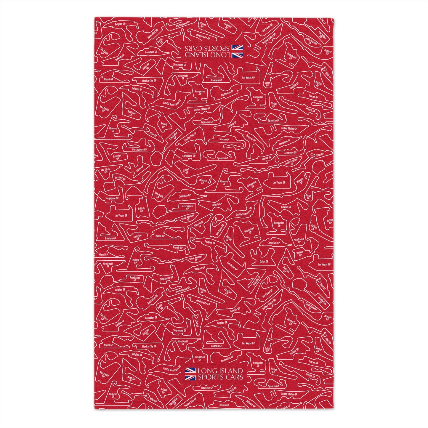 Long Island Sports Cars F1 Racetrack Rally Towel