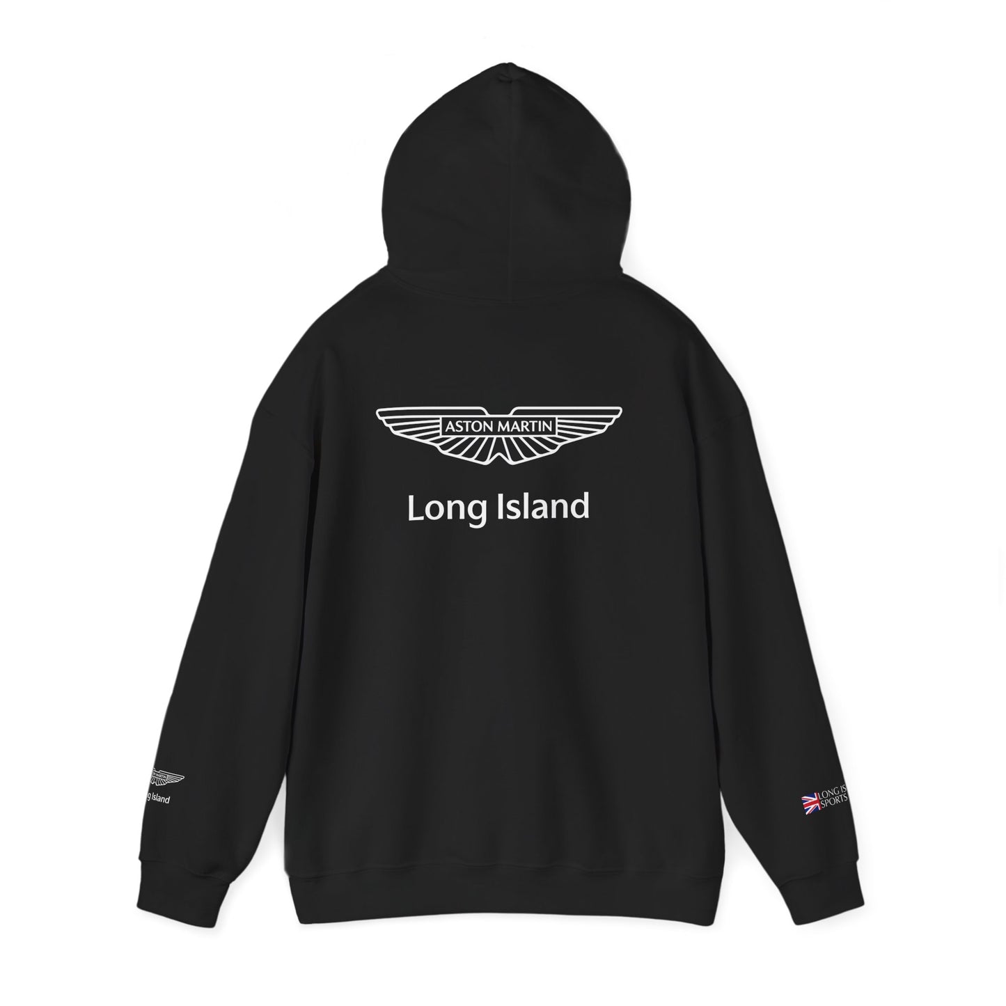 Long Island Sports Cars|Aston Martin Long Island Fleece Hoodie for Car Enthusiasts