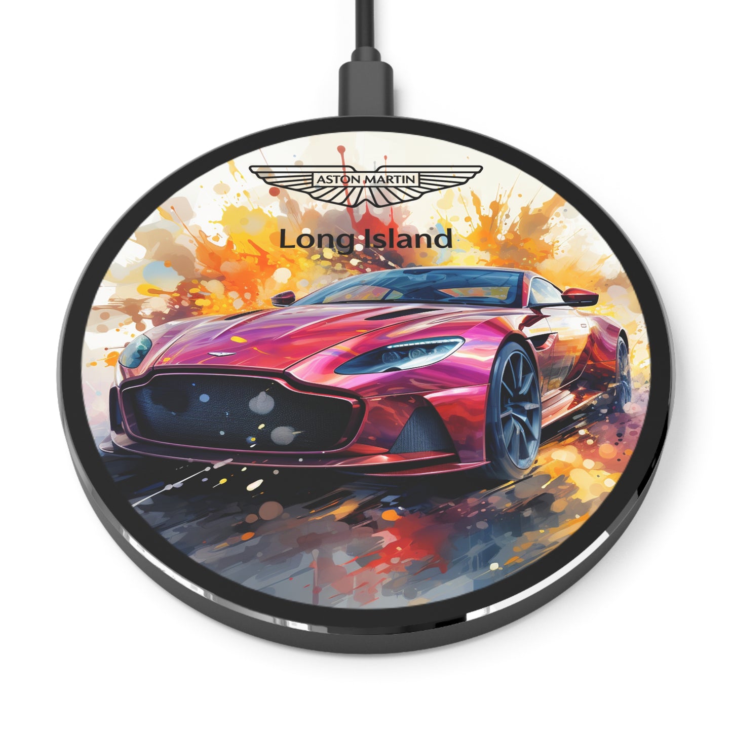 Aston Martin Long island DBS Superleggera inspired  Wireless Charger - Fast Charging Pad