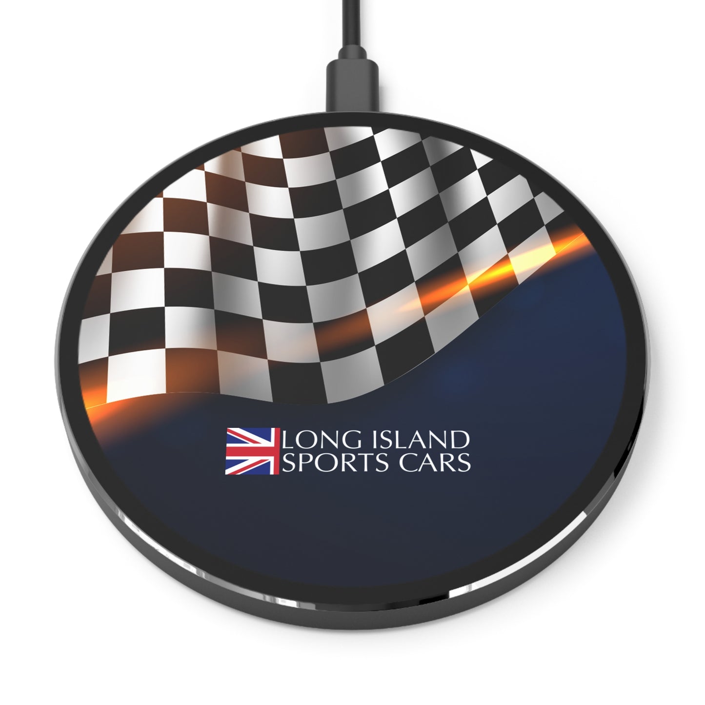 Long island Sports Cars F1 Checkered Flag  Wireless Charger - Fast Charging Pad