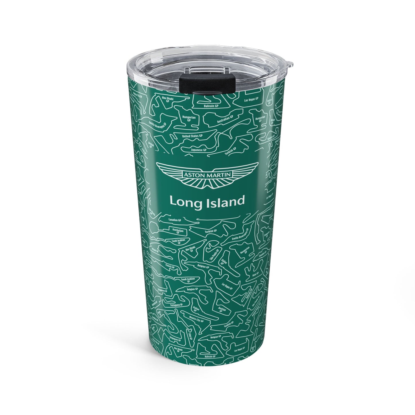 Aston Martin Long Island  AM Green F1 Race Track 20oz Tumbler