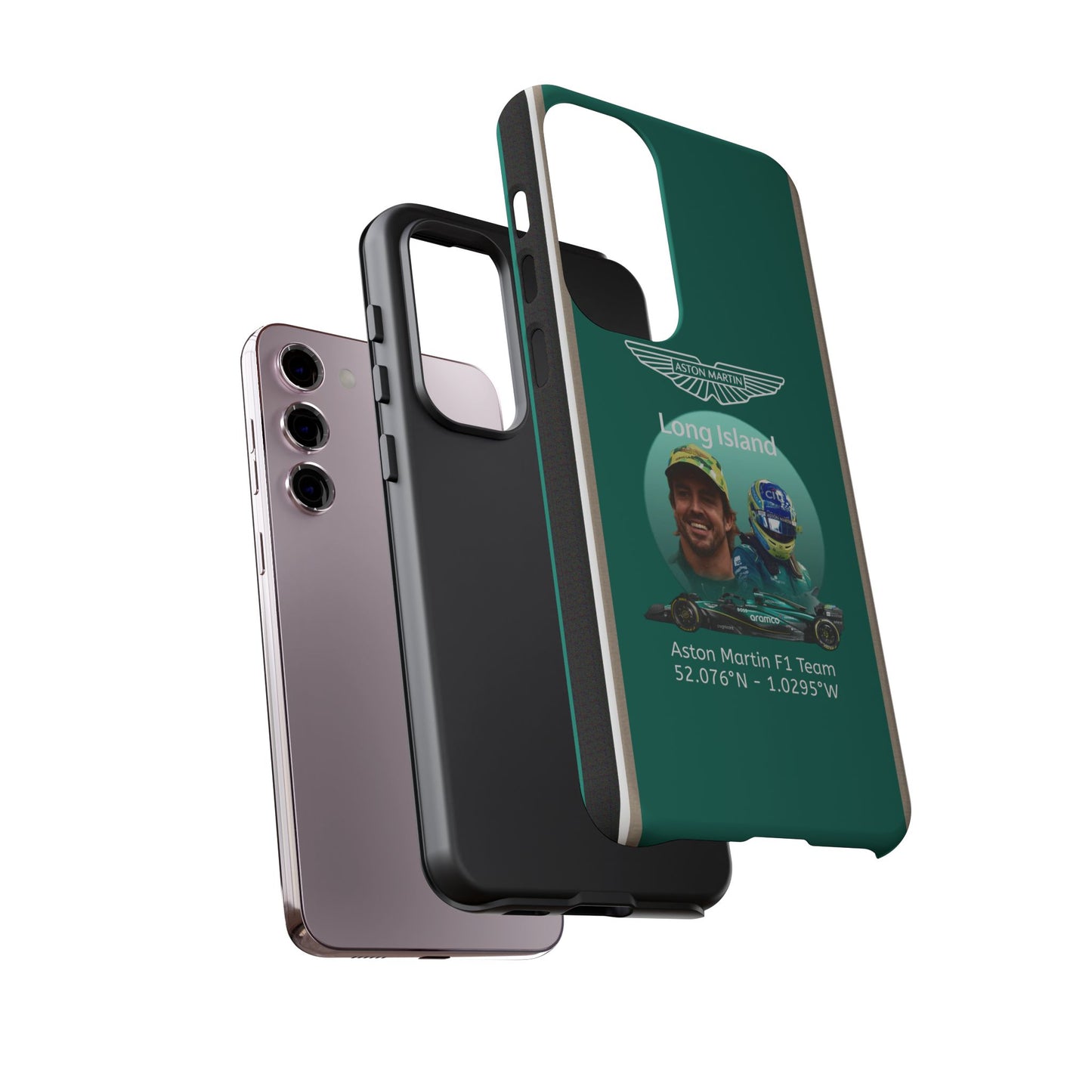 Aston Martin Long Island F1 inspired Fernando Alonso Impact-Resistant Phone Case - Sleek & Stylish