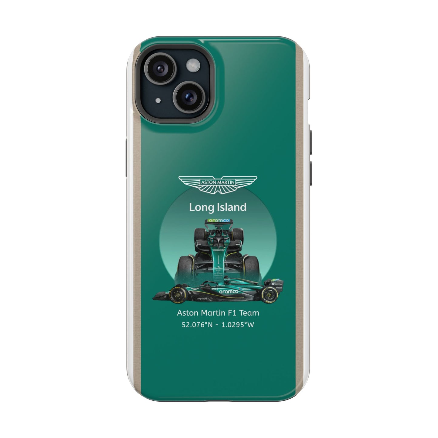 Aston Martin Long Island Formula 1 inspired Impact-Resistant Phone Case - Sleek & Stylish