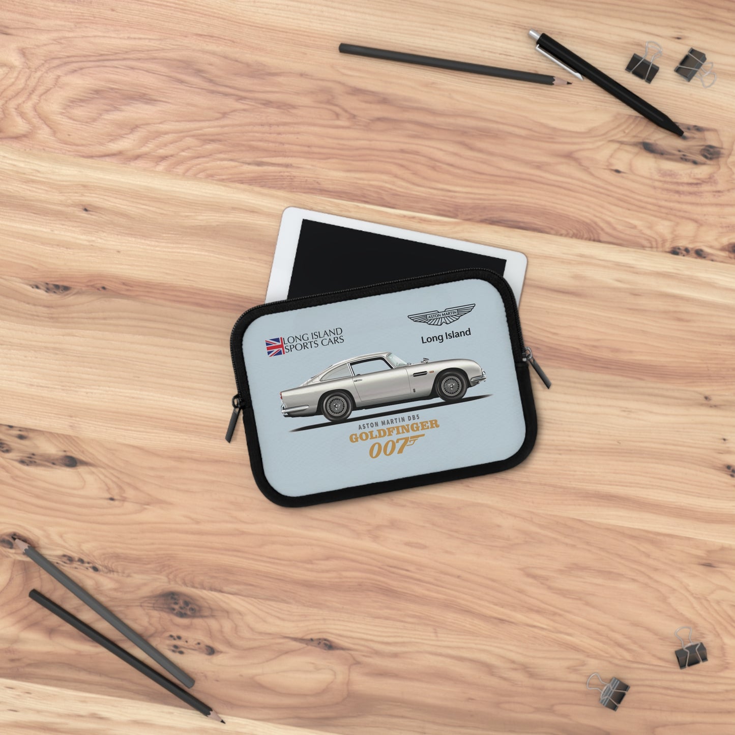 Aston Martin Long Island DB5 Goldfinger 007 inspired  Laptop Sleeve