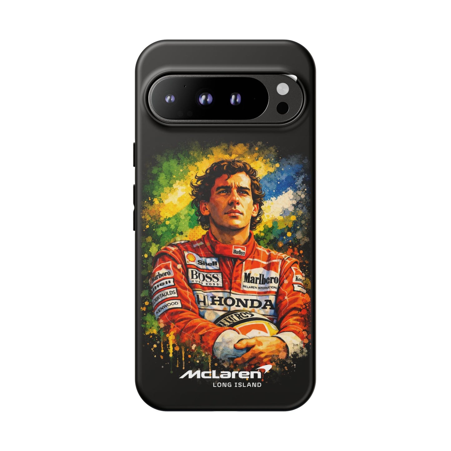 McLaren Long Island "Always Senna" Ayrton Senna Inspired Impact-Resistant Phone Case | Durable Protection for Car Enthusiasts