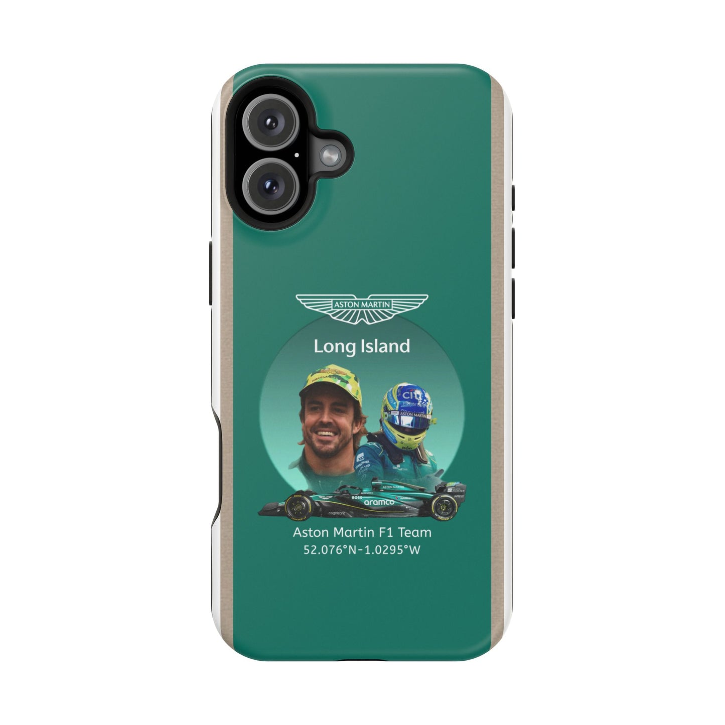 Aston Martin Long Island F1 inspired Fernando Alonso Impact-Resistant Phone Case - Sleek & Stylish