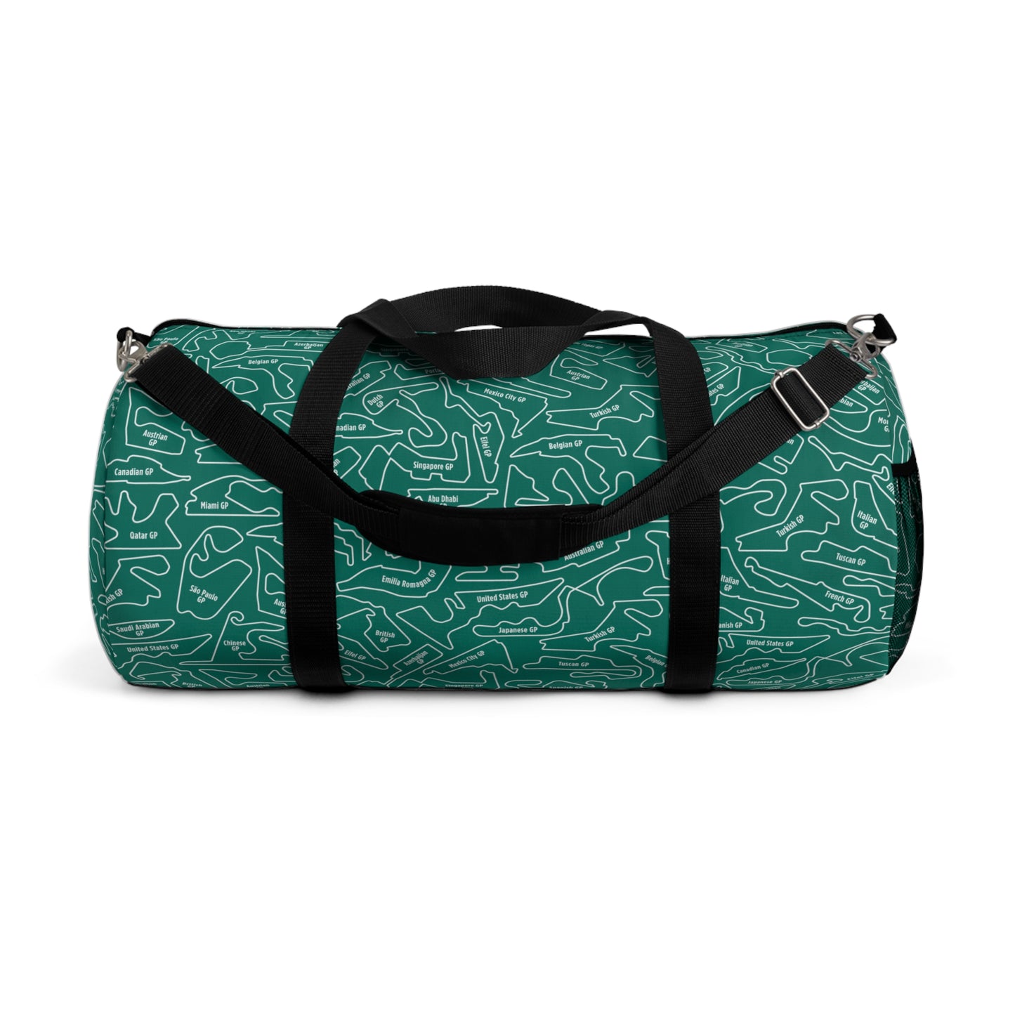 Aston Martin Long Island F1 Racetrack Vibrant AM Green Travel Duffel Bag