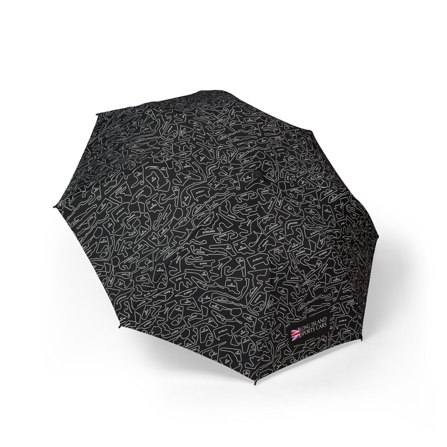 Long Island Sports Cars Compact Foldable Semi‑Automatic Travel Umbrella