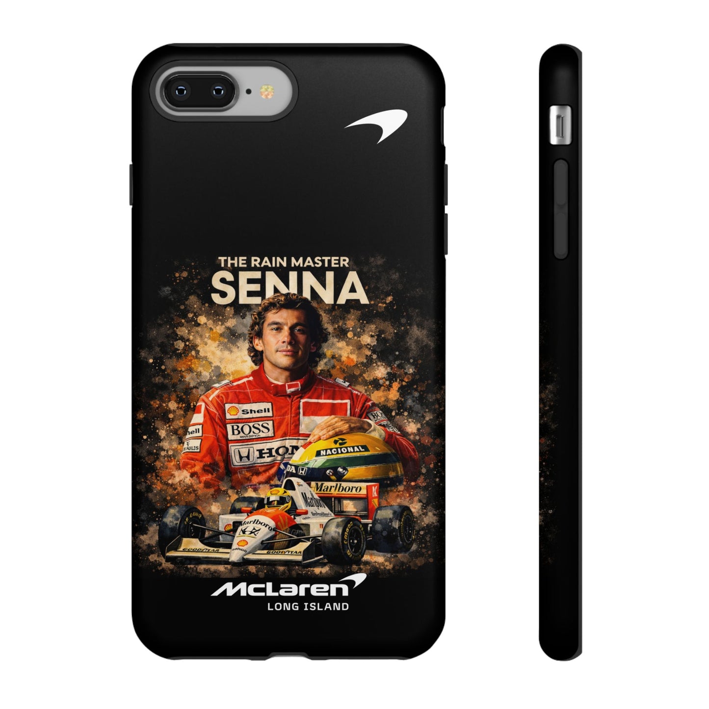 McLaren Long Island “The Rain Master” Ayrton Senna Inspired Impact-Resistant Phone Case | Durable Protection for Car Enthusiasts