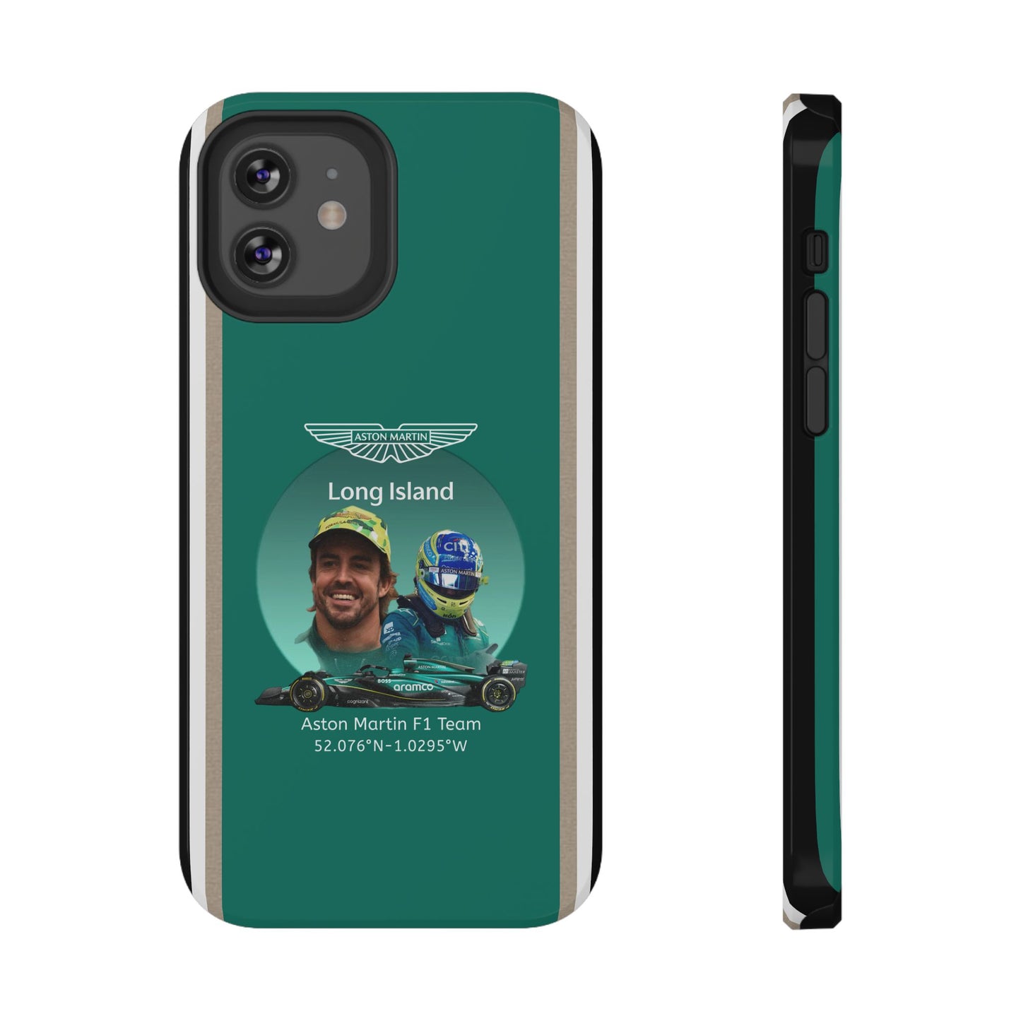 Aston Martin Long Island F1 inspired Fernando Alonso Impact-Resistant Phone Case - Sleek & Stylish