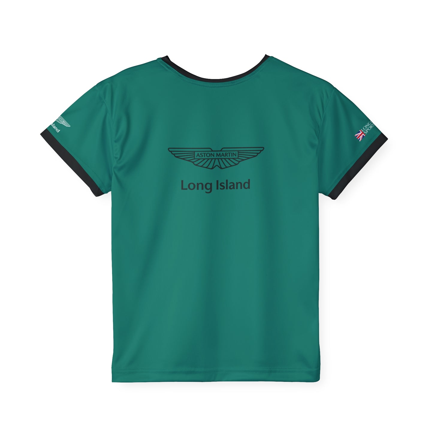 Kids Sports Jersey -Aston Martin Formula 1 inspired Design for Young Speed Enthusiasts