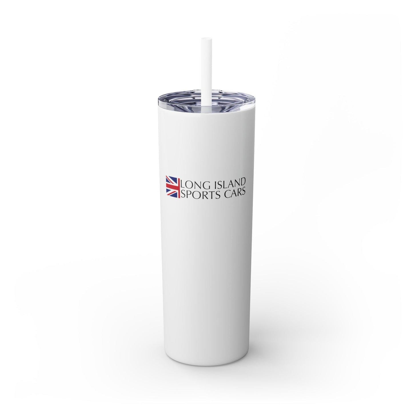 Long Island Sports Cars 20oz Skinny Tumbler with Straw - Sleek Travel Mug for Car Enthusiasts