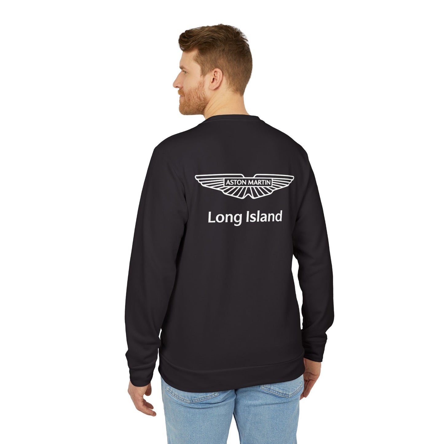 Adidas Long Island Sports Cars | Aston Martin Long Island Unisex Fleece Crewneck Sweatshirt