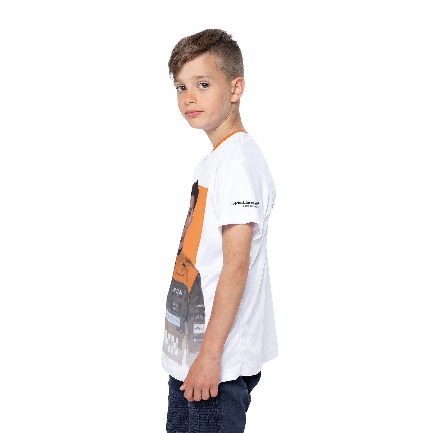 Kids Sports Jersey - Lando Norris Formula 1 inspired Design for Young Speed Enthusiasts