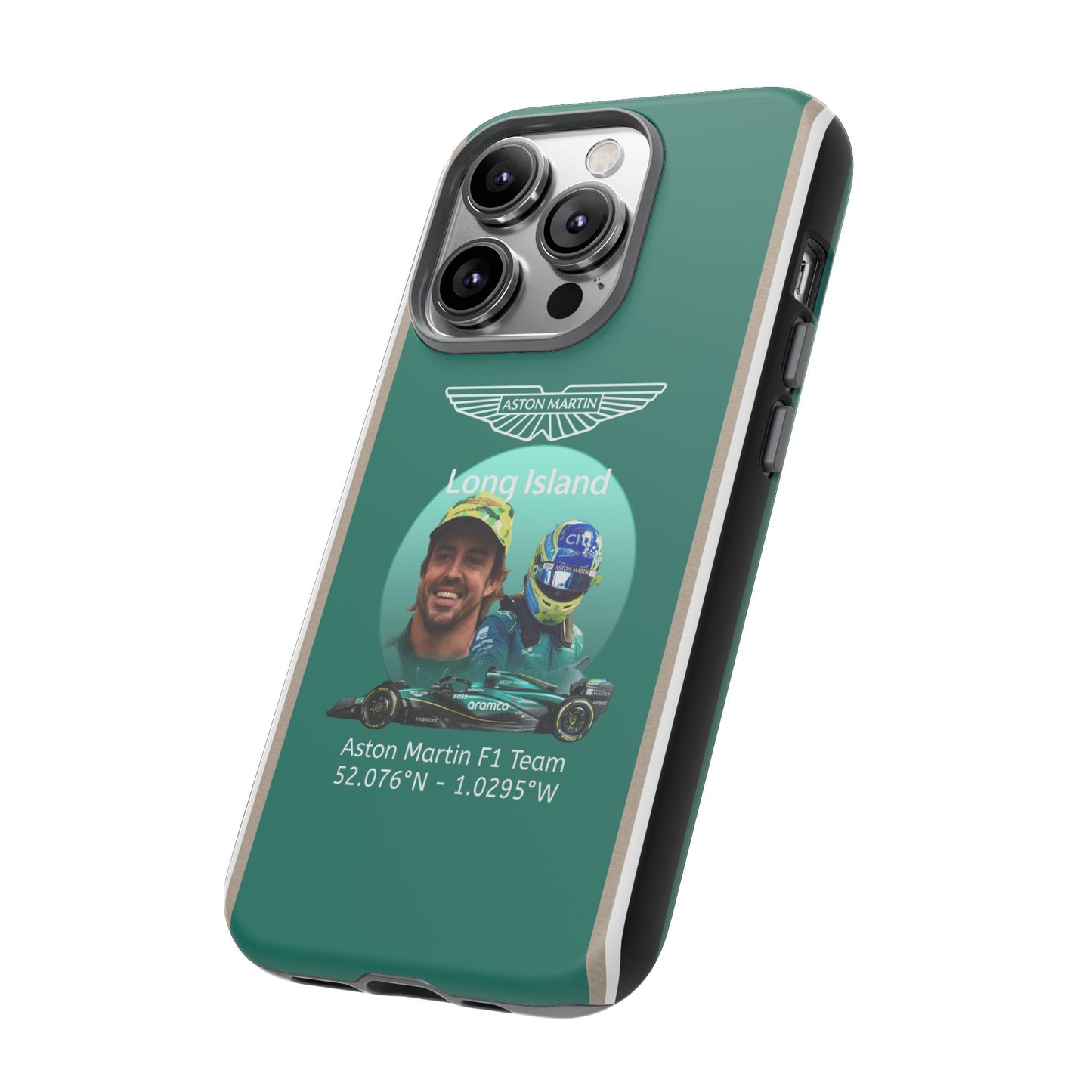 Aston Martin Long Island F1 inspired Fernando Alonso Impact-Resistant Phone Case - Sleek & Stylish