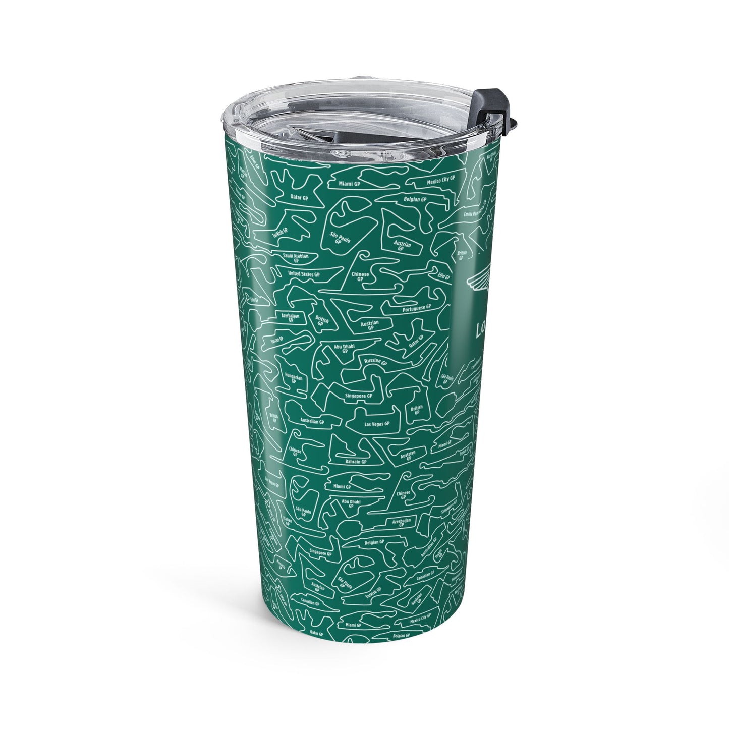 Aston Martin Long Island  AM Green F1 Race Track 20oz Tumbler