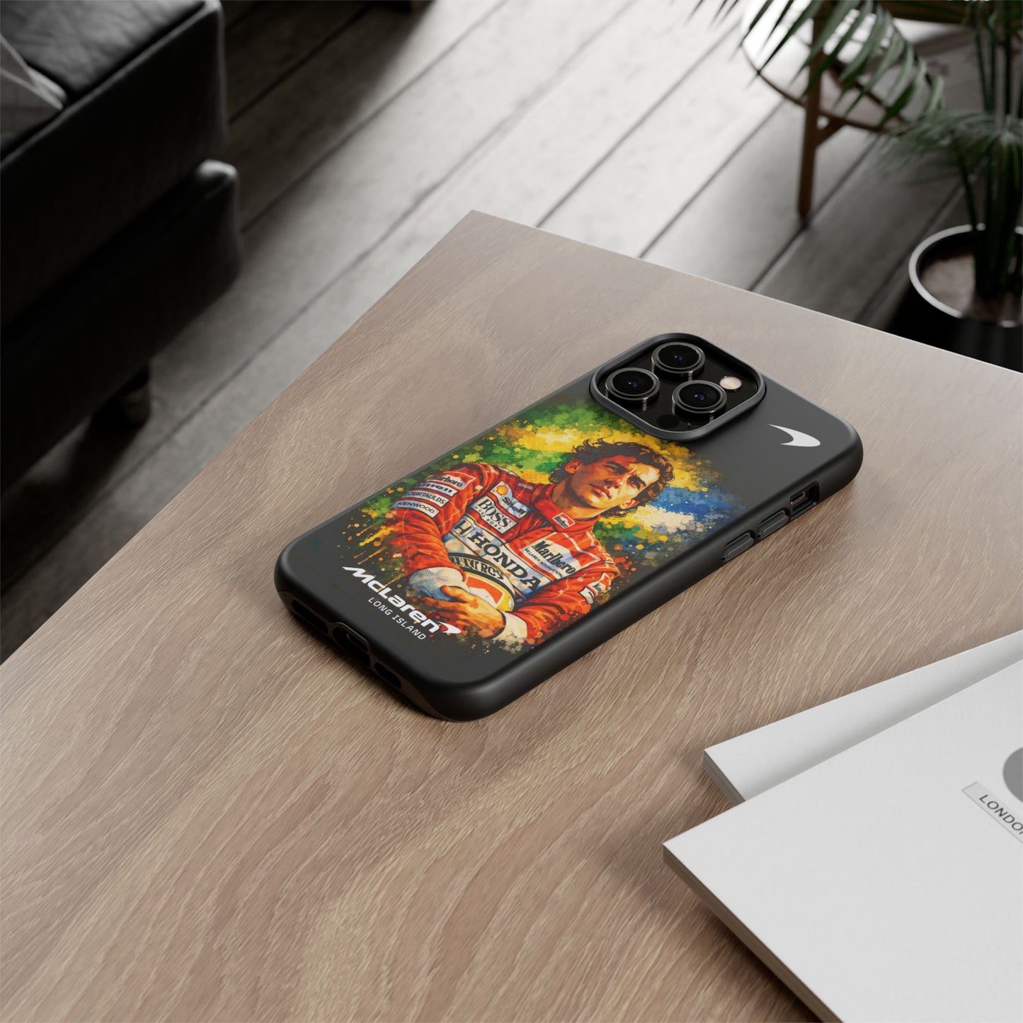 McLaren Long Island "Always Senna" Ayrton Senna Inspired Impact-Resistant Phone Case | Durable Protection for Car Enthusiasts