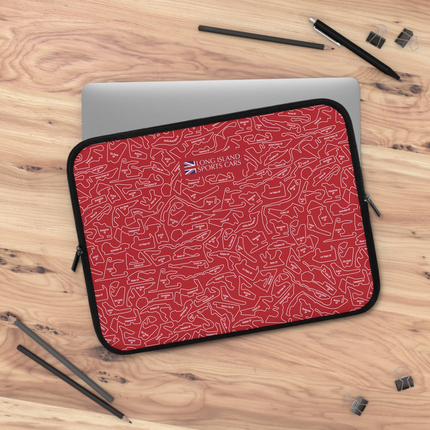 Long Island Sports Cars | F1 Racetrack Laptop Sleeve