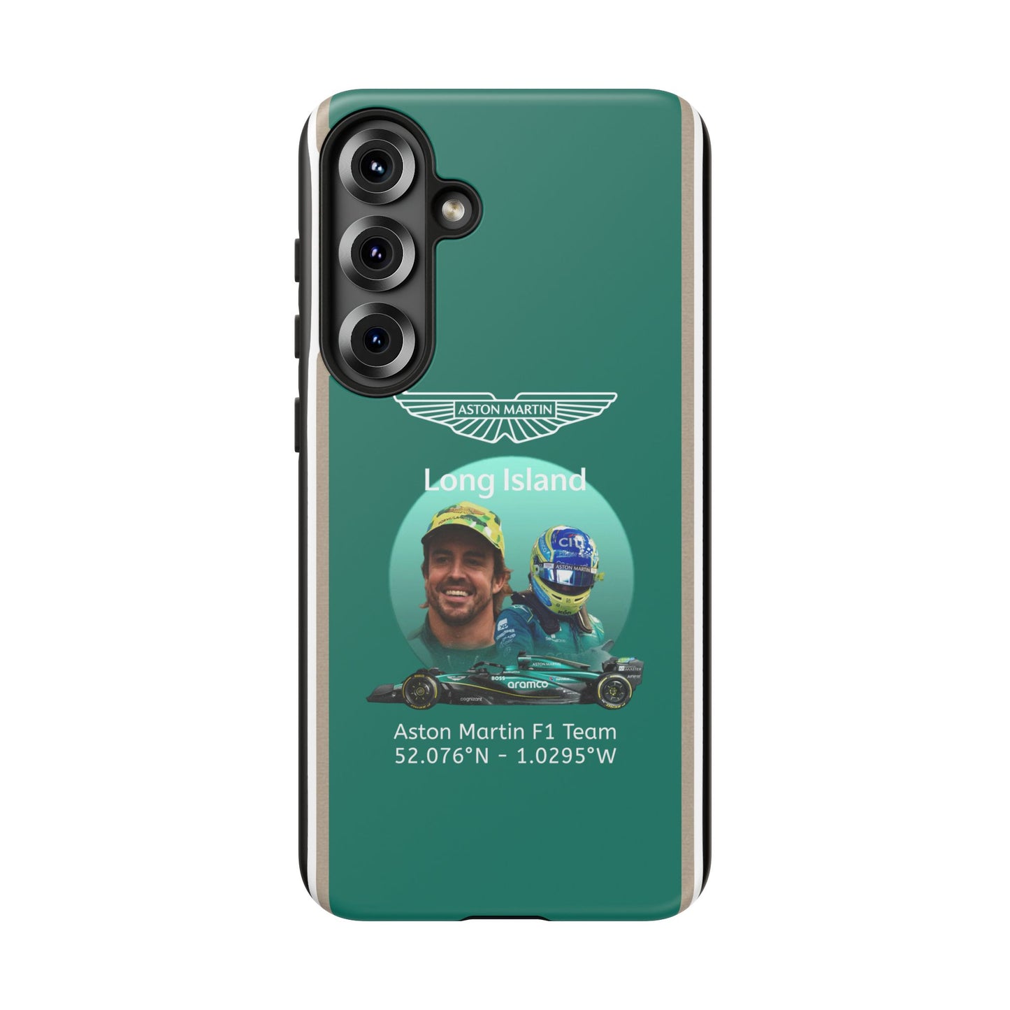 Aston Martin Long Island F1 inspired Fernando Alonso Impact-Resistant Phone Case - Sleek & Stylish