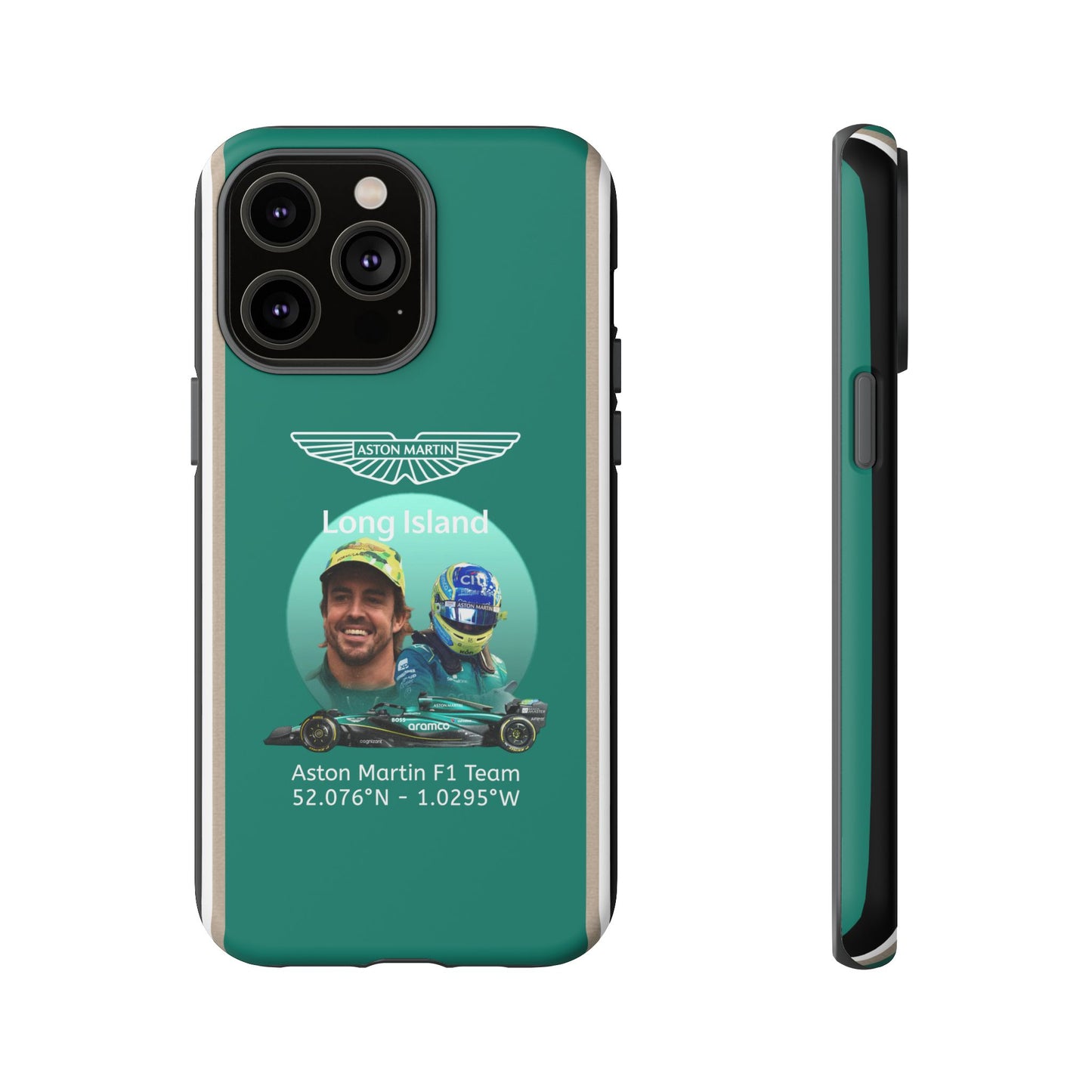 Aston Martin Long Island F1 inspired Fernando Alonso Impact-Resistant Phone Case - Sleek & Stylish
