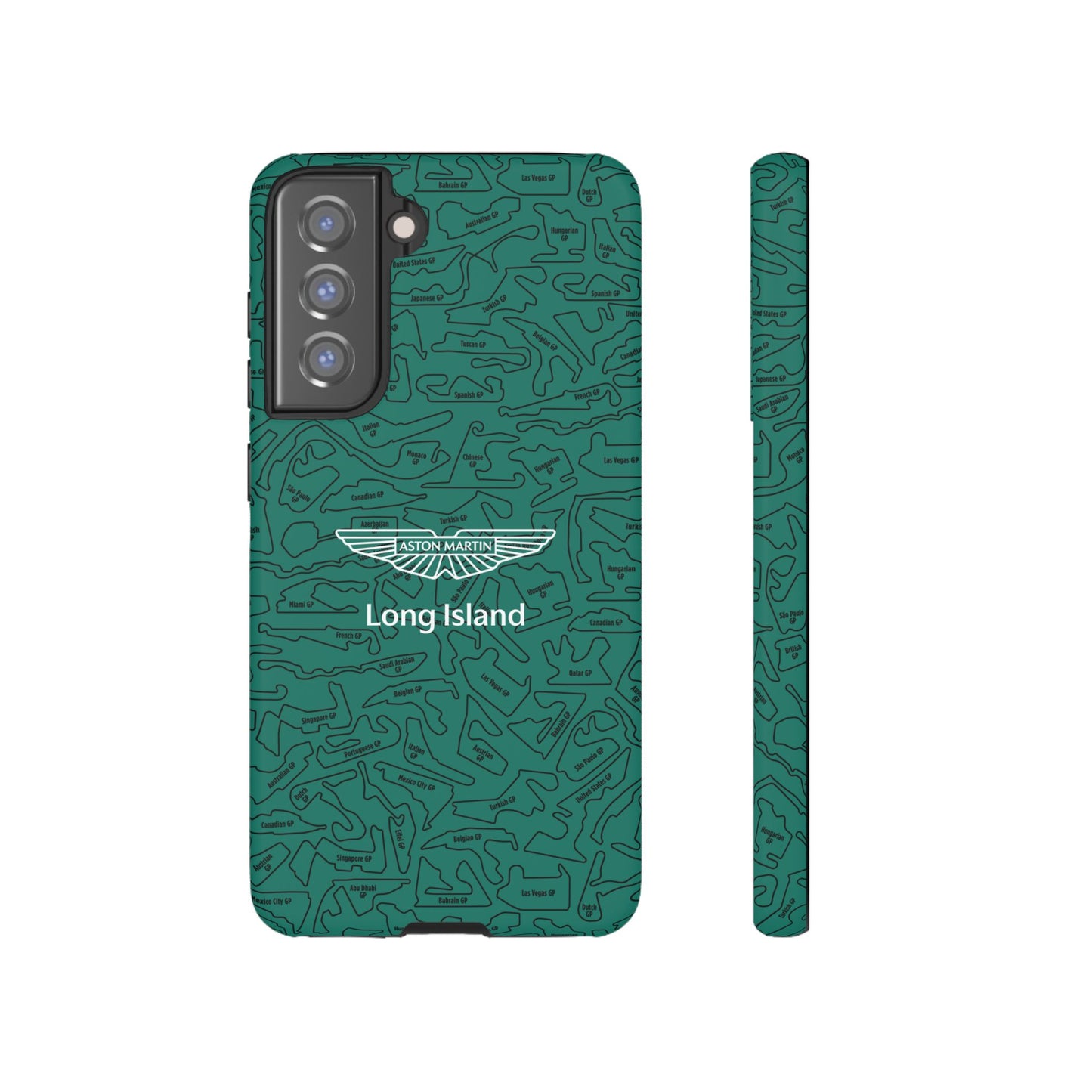 Aston Martin Long Island F1 race Track Inspired Impact-Resistant Phone Case
