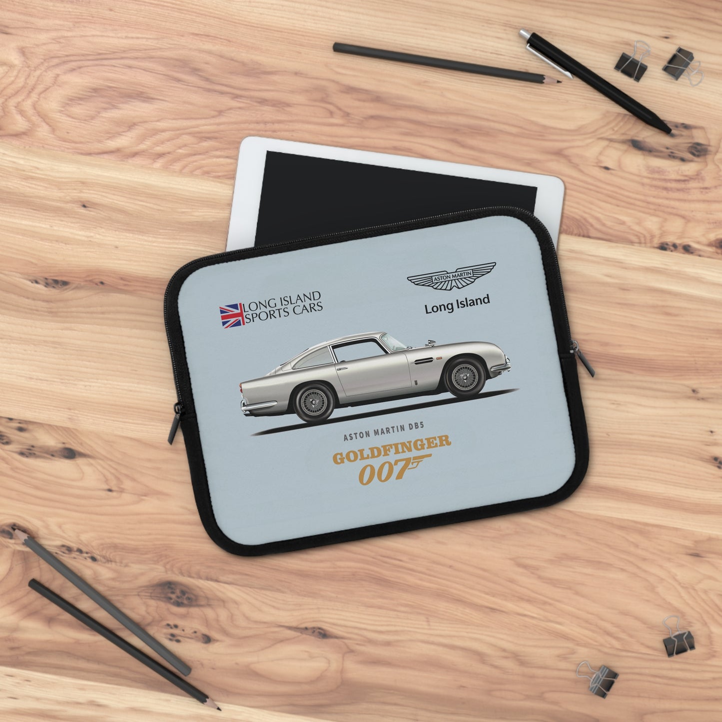 Aston Martin Long Island DB5 Goldfinger 007 inspired  Laptop Sleeve