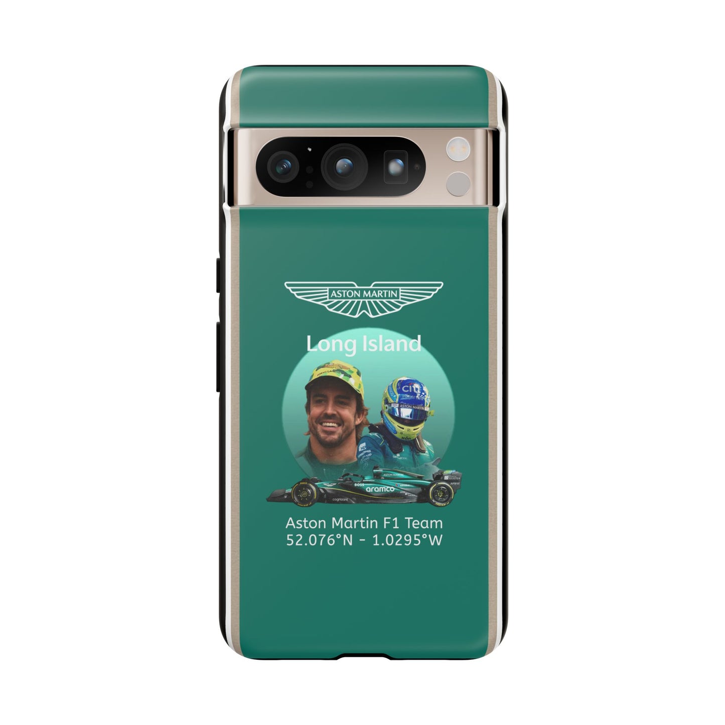 Aston Martin Long Island F1 inspired Fernando Alonso Impact-Resistant Phone Case - Sleek & Stylish