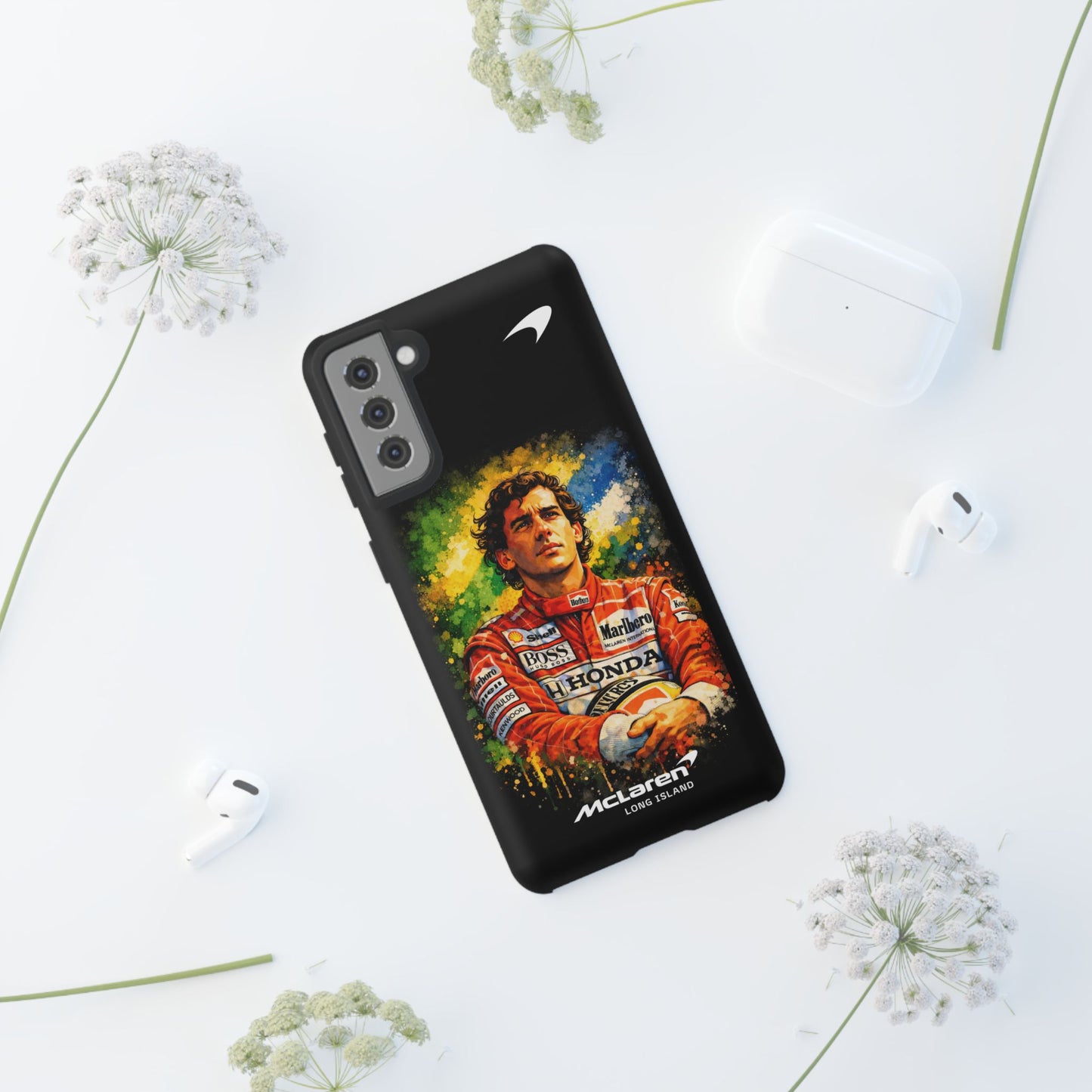 McLaren Long Island "Always Senna" Ayrton Senna Inspired Impact-Resistant Phone Case | Durable Protection for Car Enthusiasts