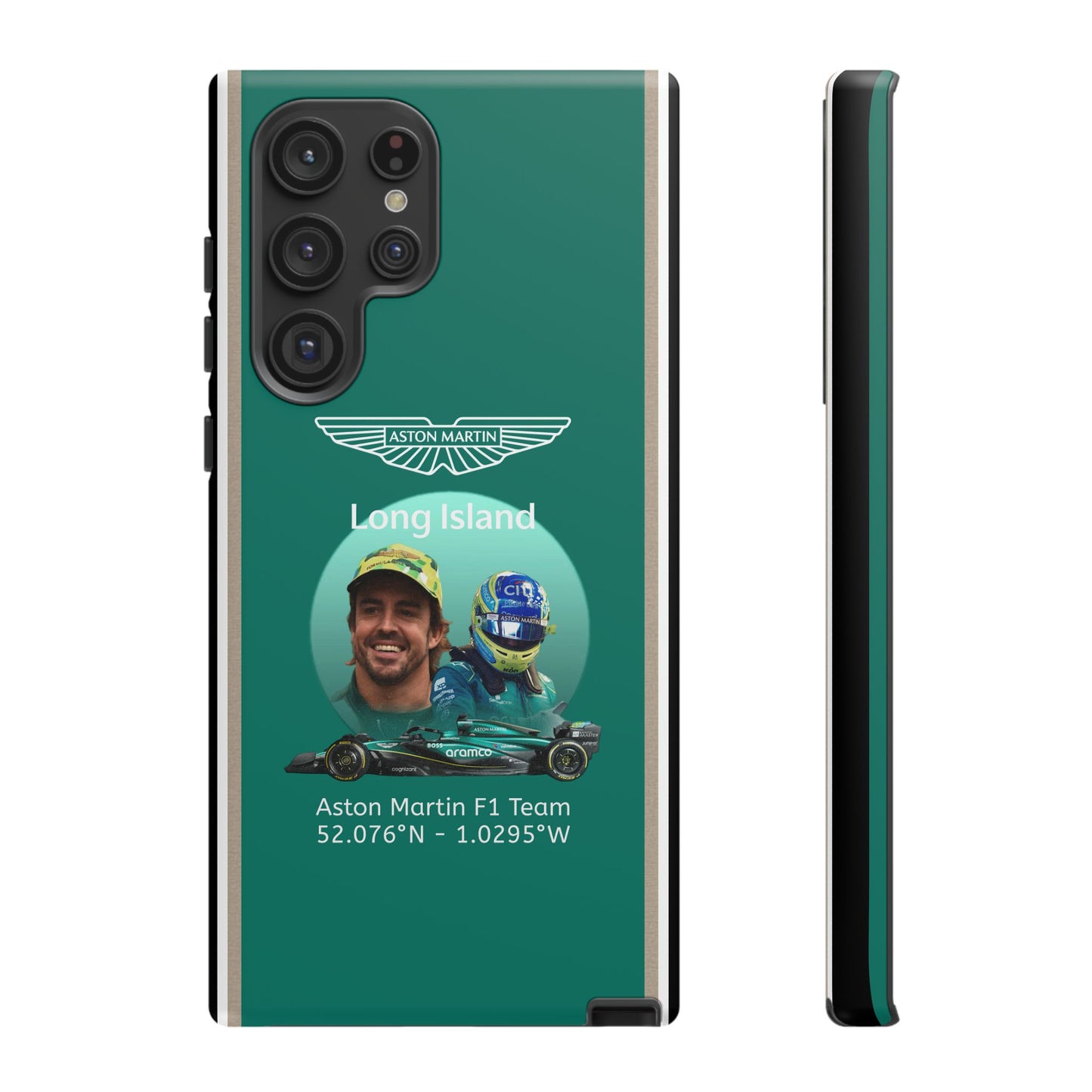 Aston Martin Long Island F1 inspired Fernando Alonso Impact-Resistant Phone Case - Sleek & Stylish