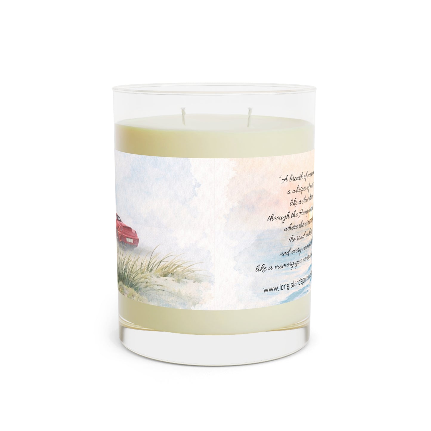 Long Island Sports Cars Scented Candle — Ocean Mist + Moss 11oz Glass Jar