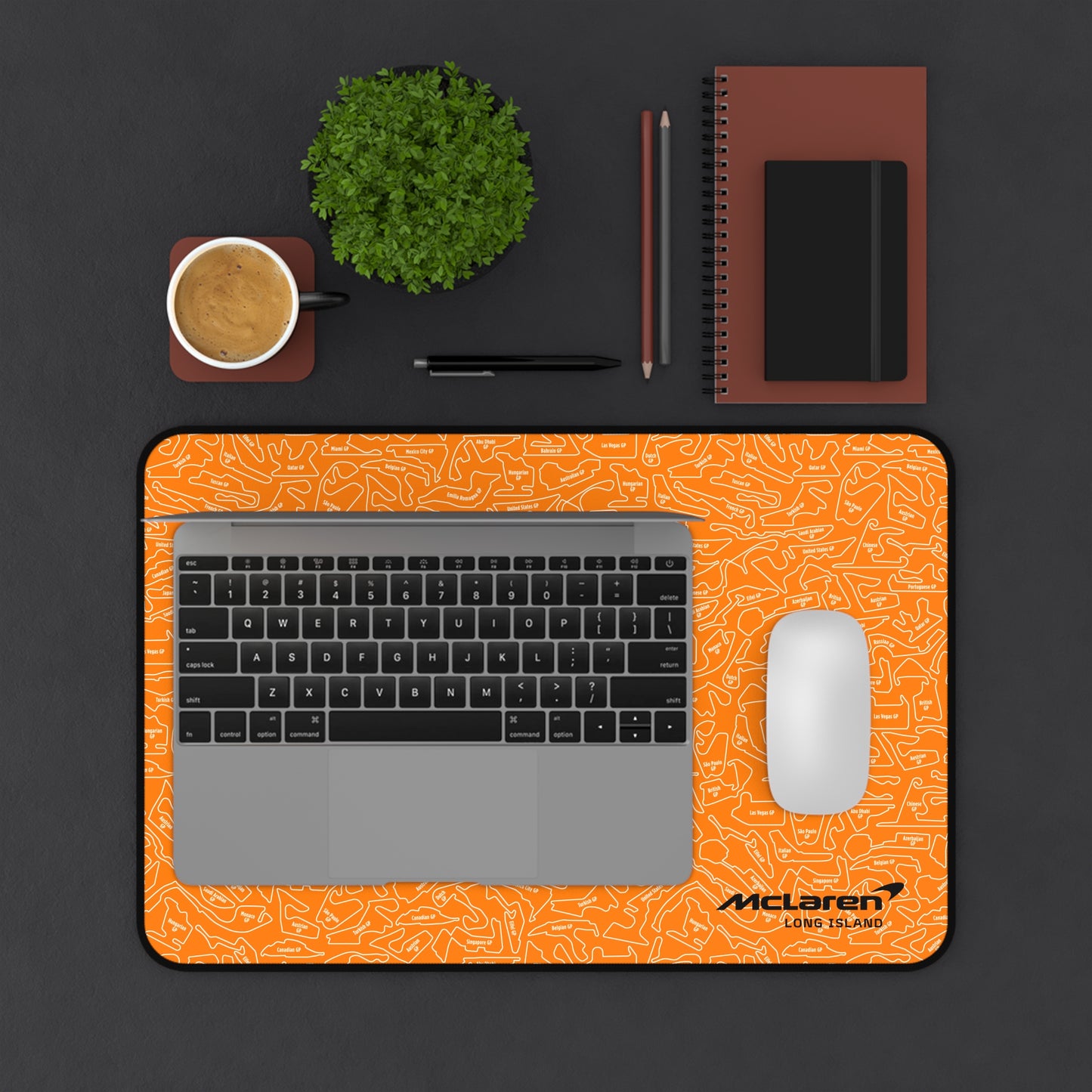 McLaren Long Island Mouse Pad Red F1 Racing Track Pattern Desk Mat