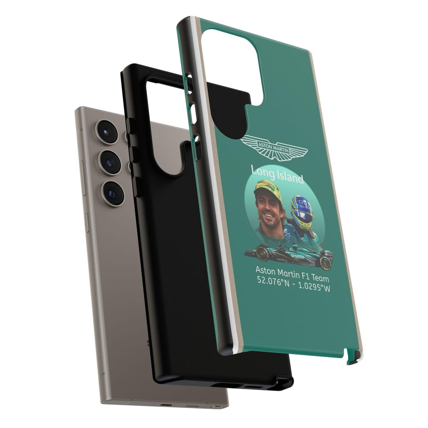 Aston Martin Long Island F1 inspired Fernando Alonso Impact-Resistant Phone Case - Sleek & Stylish