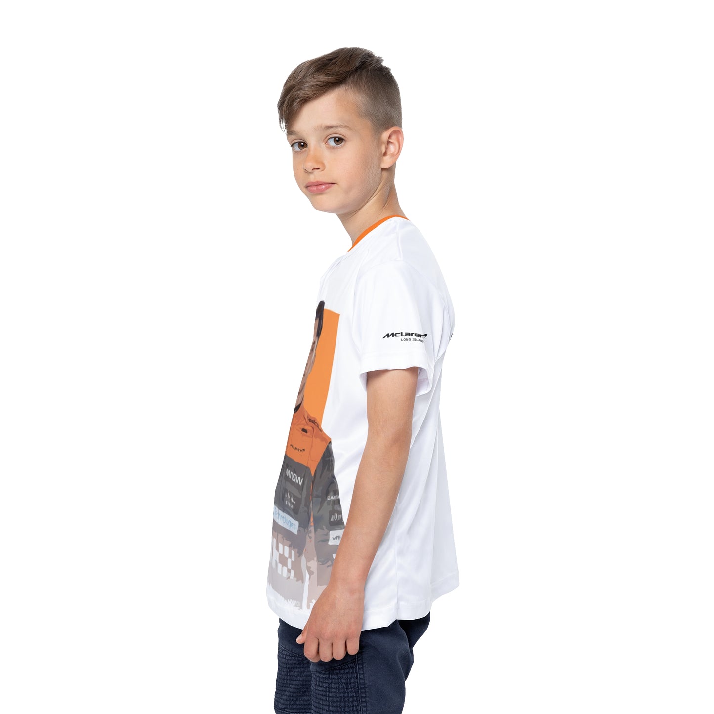 Kids Sports Jersey - Oscar Piastri Formula 1 inspired Design for Young Speed Enthusiasts