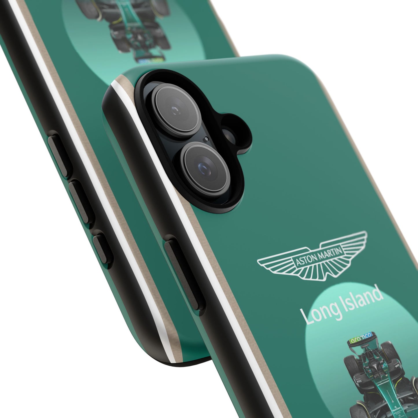Aston Martin Long Island Formula 1 inspired Impact-Resistant Phone Case - Sleek & Stylish
