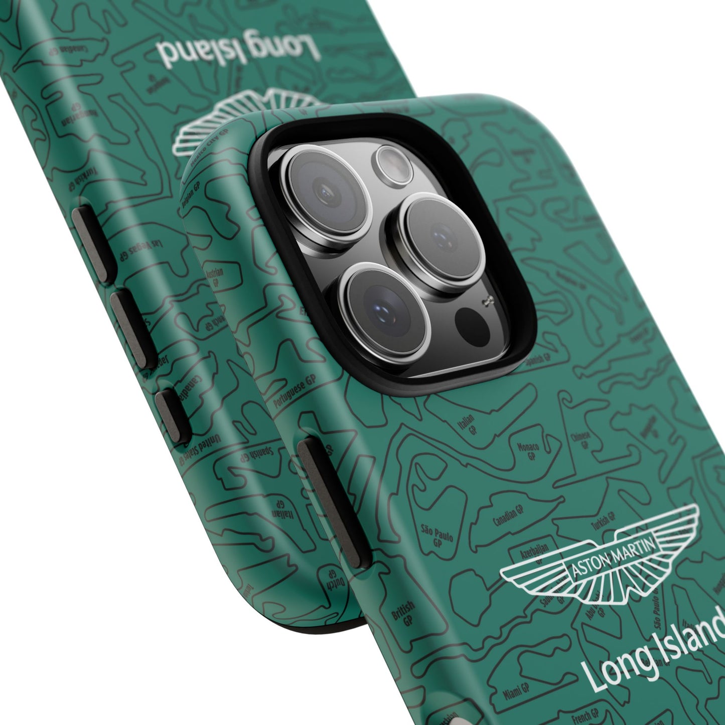 Aston Martin Long Island F1 race Track Inspired Impact-Resistant Phone Case