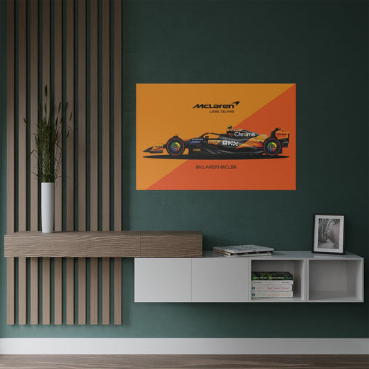 McLaren Long Island Formula 1 inspired | McL38 Norris livery Satin Poster