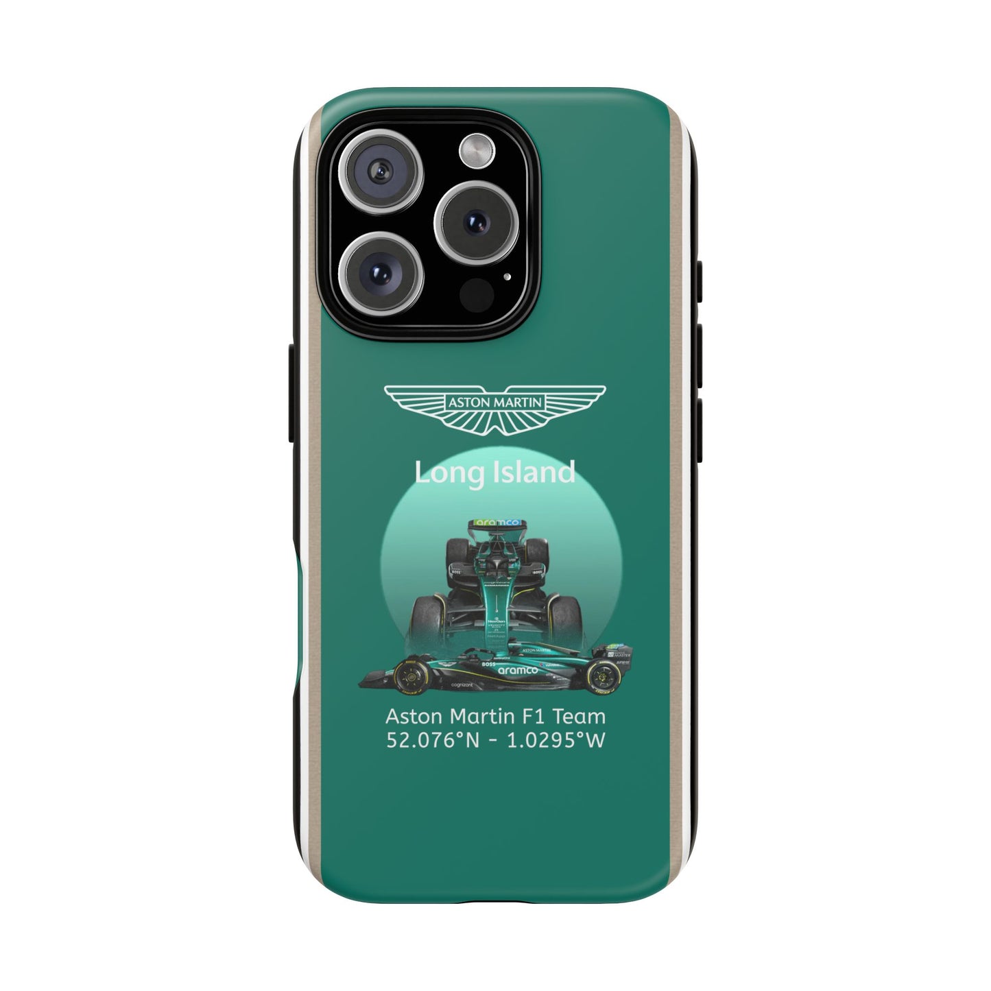 Aston Martin Long Island Formula 1 inspired Impact-Resistant Phone Case - Sleek & Stylish