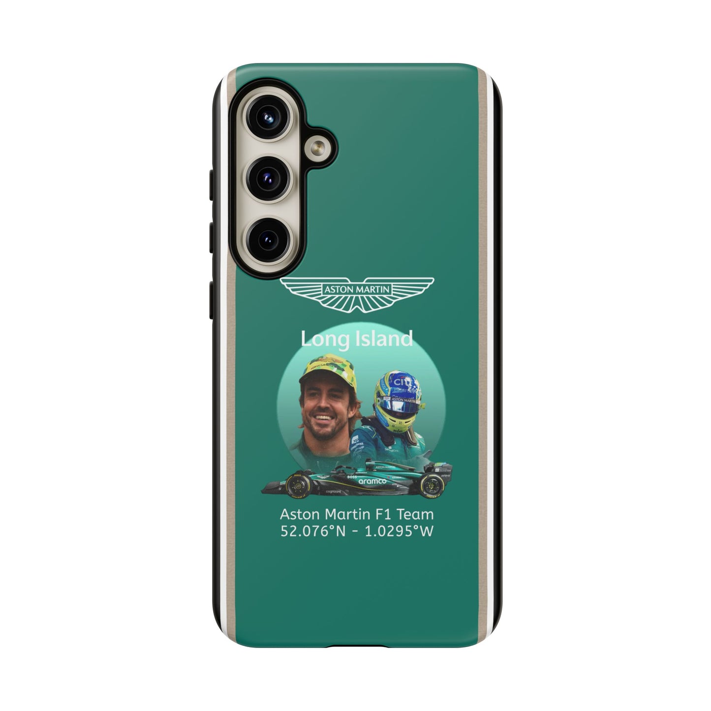 Aston Martin Long Island F1 inspired Fernando Alonso Impact-Resistant Phone Case - Sleek & Stylish