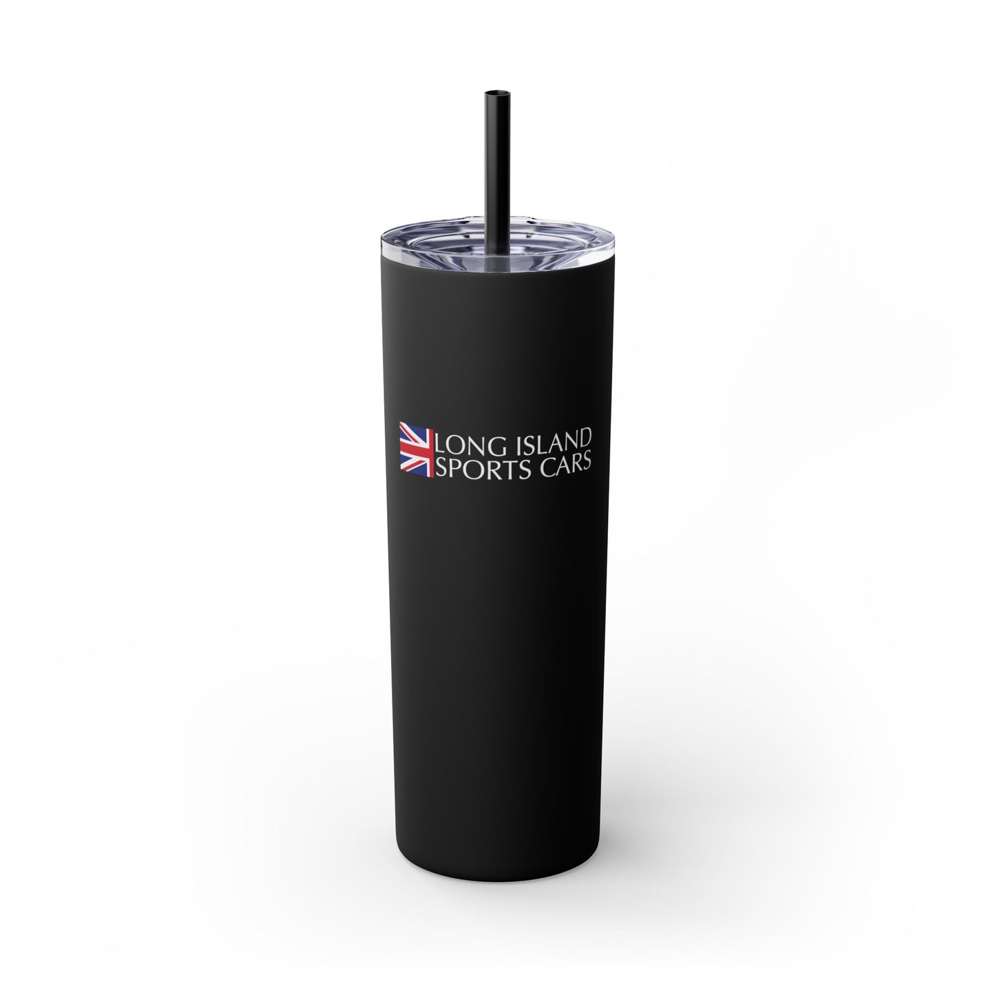 Long Island Sports Cars 20oz Skinny Tumbler with Straw - Sleek Travel Mug for Car Enthusiasts