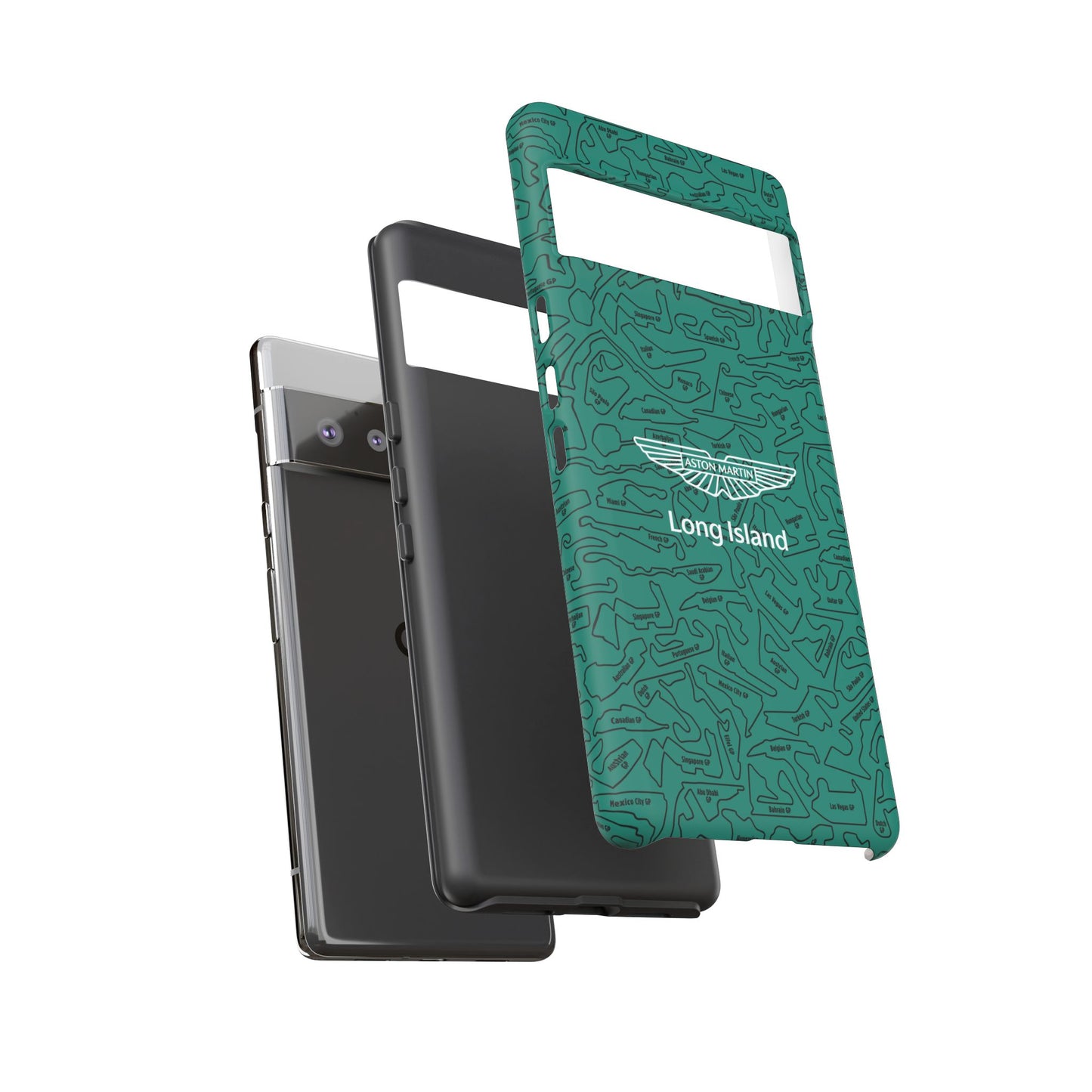 Aston Martin Long Island F1 race Track Inspired Impact-Resistant Phone Case