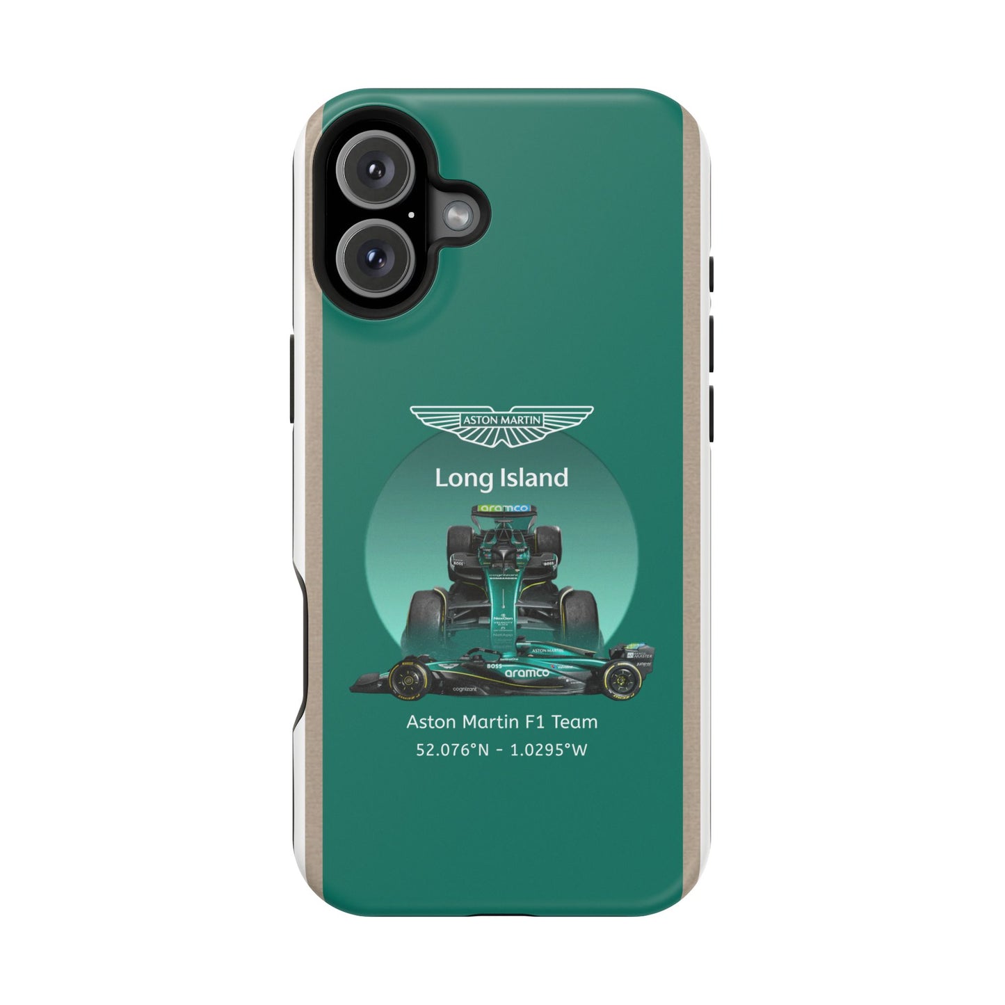 Aston Martin Long Island Formula 1 inspired Impact-Resistant Phone Case - Sleek & Stylish