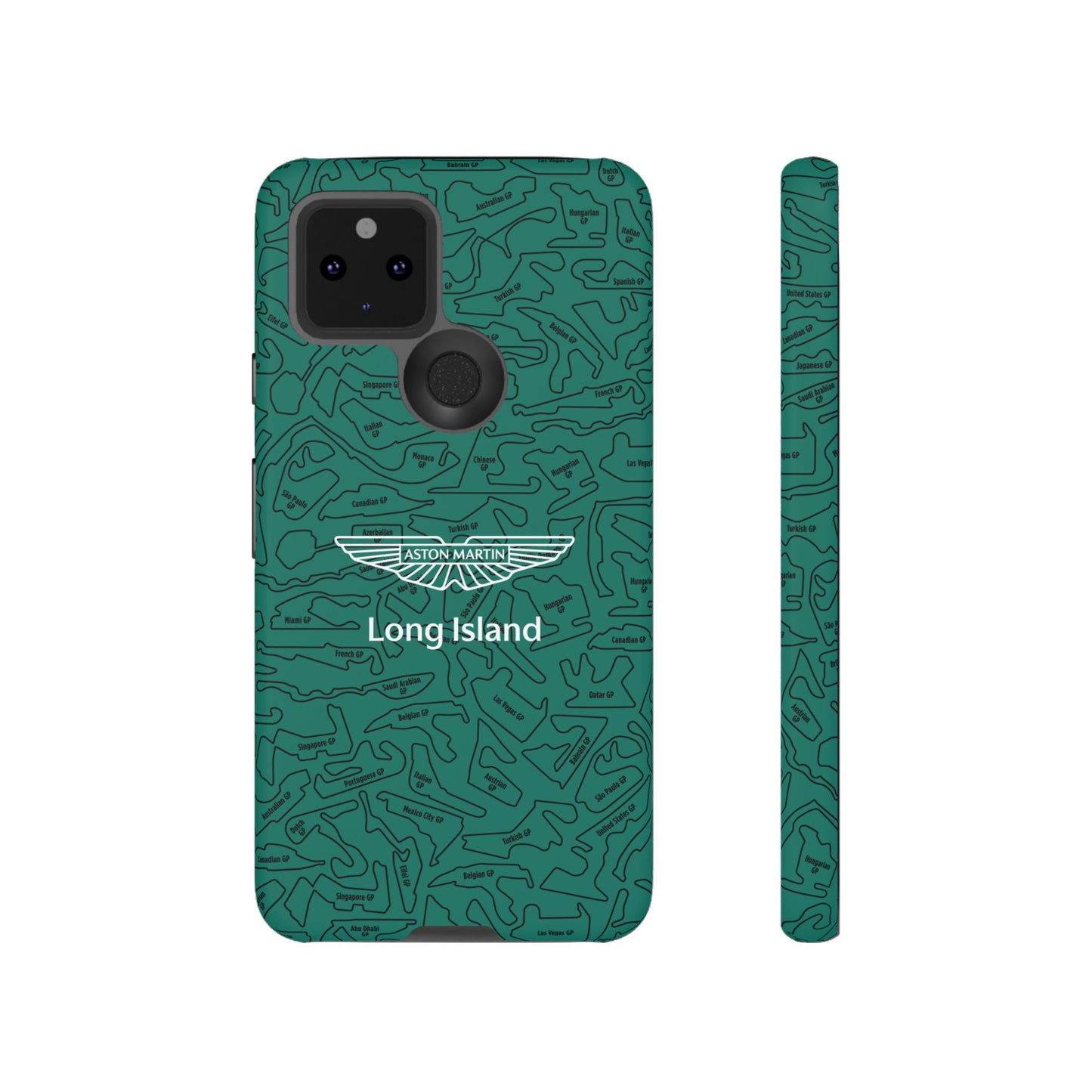 Aston Martin Long Island F1 race Track Inspired Impact-Resistant Phone Case