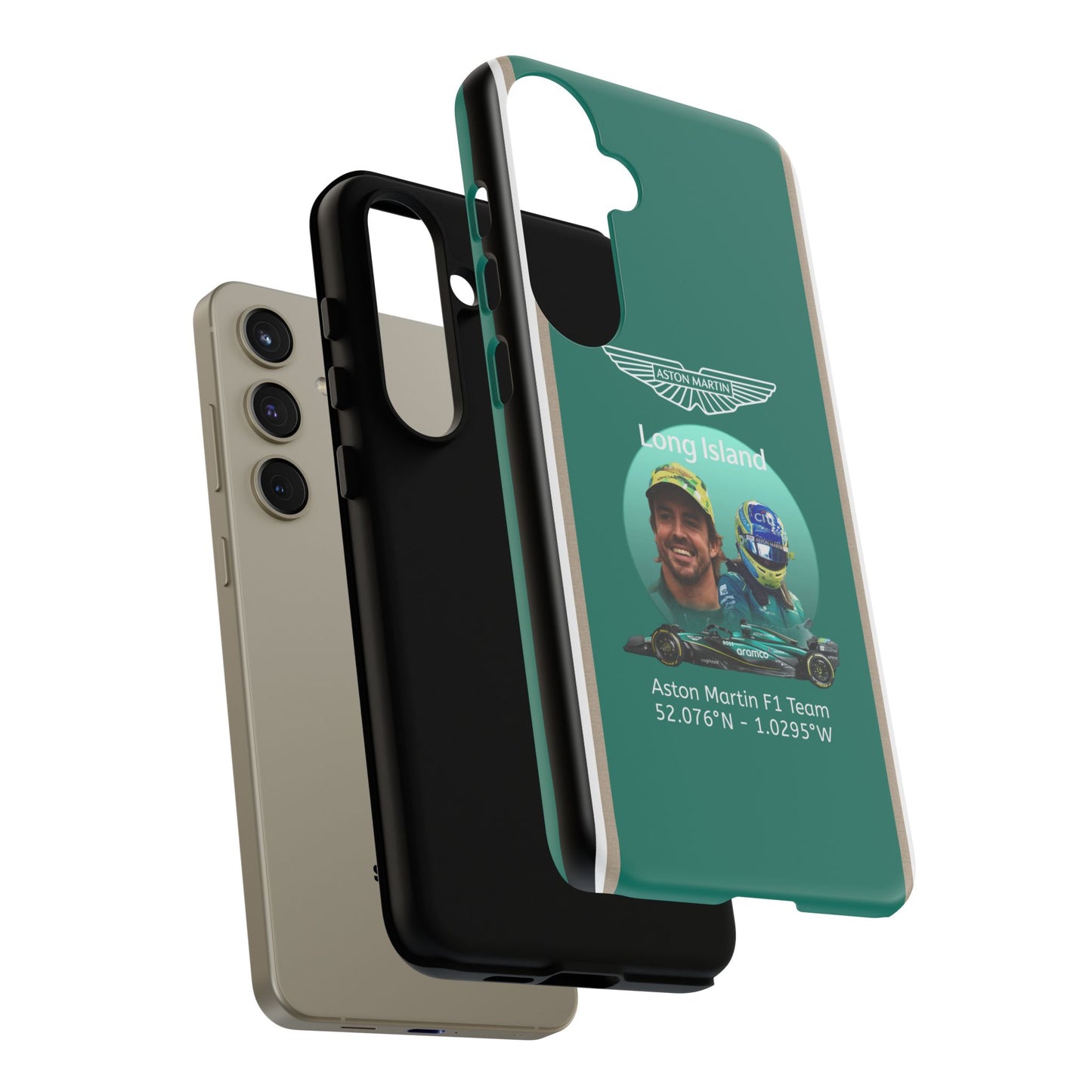 Aston Martin Long Island F1 inspired Fernando Alonso Impact-Resistant Phone Case - Sleek & Stylish
